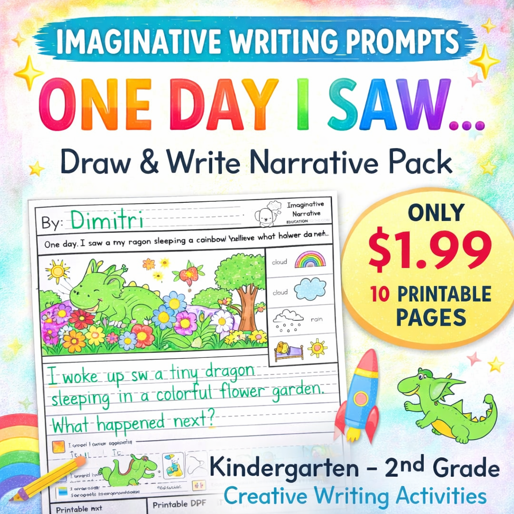 Imaginative Writing Prompts for Kids  Draw & Write Pack
