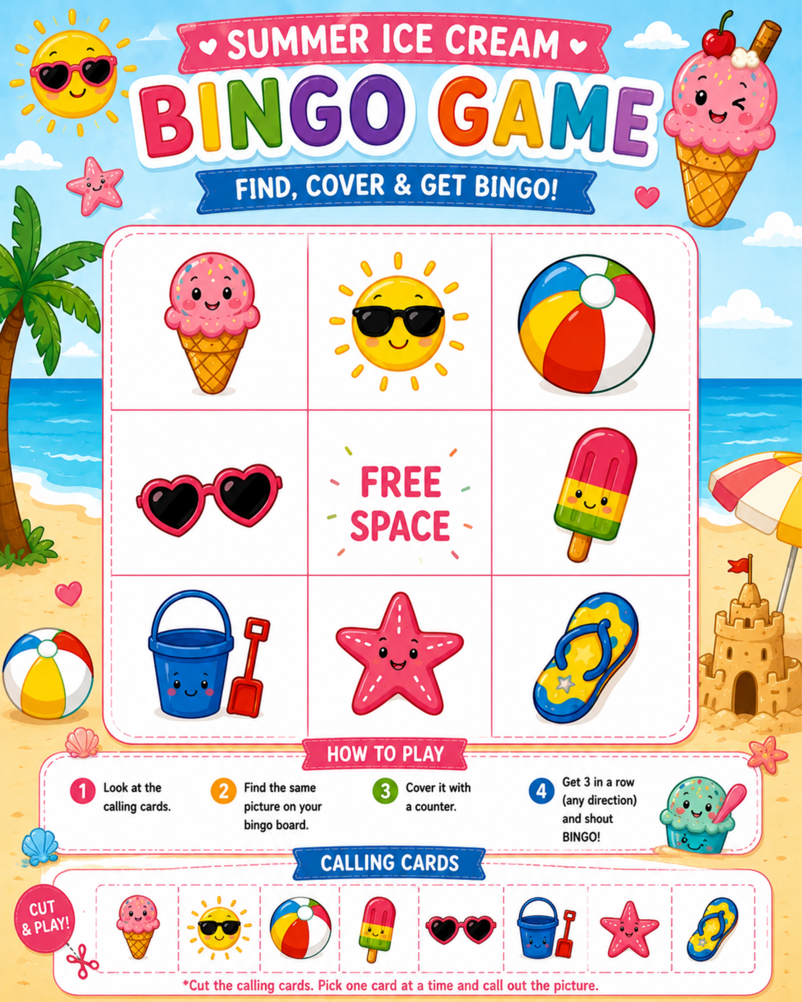 Printable Learning Games Pack for Kids | Scavenger Hunt, Spin & Read, Maze Challenge, Bingo Game & Roll and Cover Activities – page 2